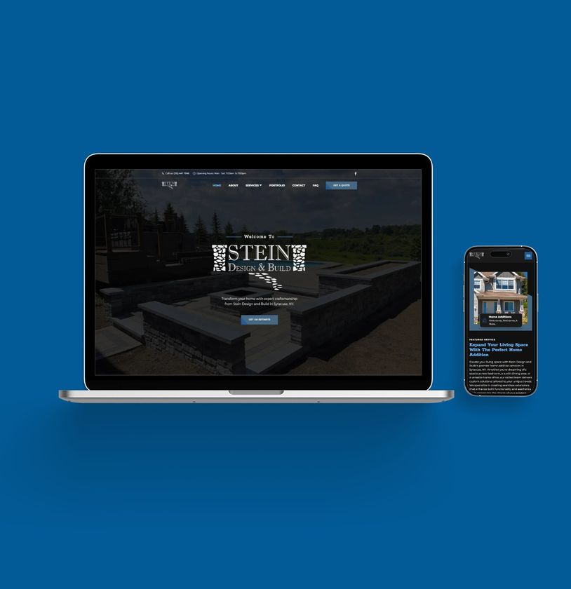 Stein Design and Build portfolio website