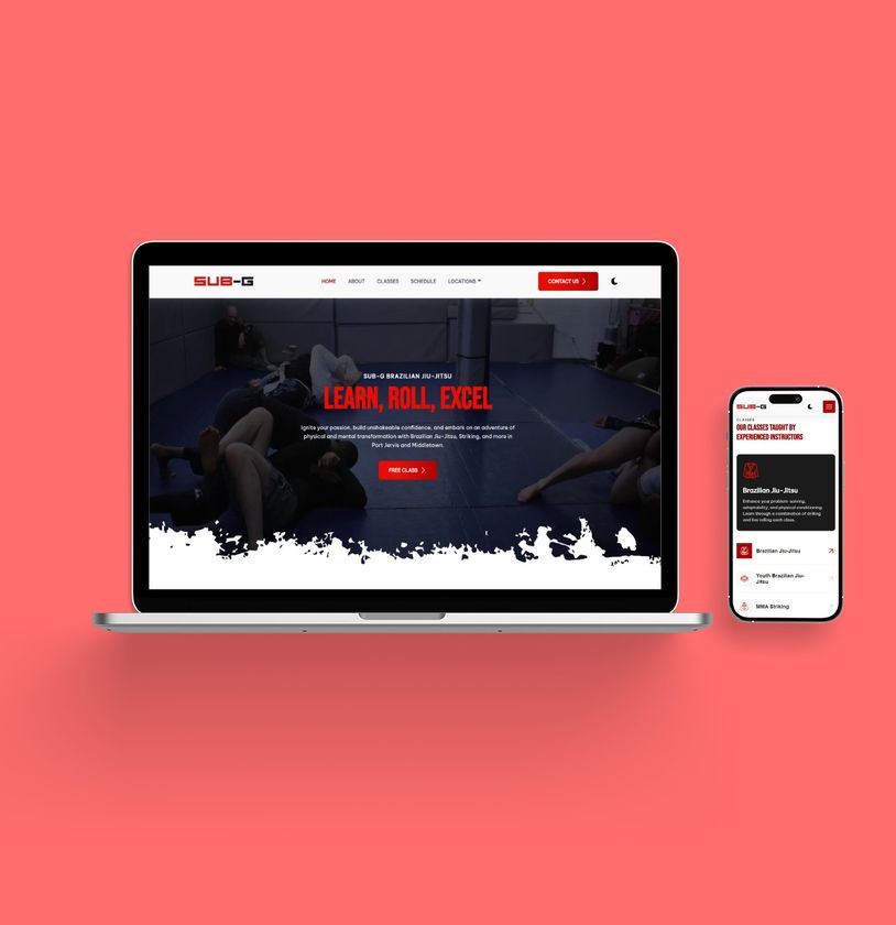 SUB-G BJJ portfolio website